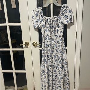 SHEIN Blue Floral Maxi Dress